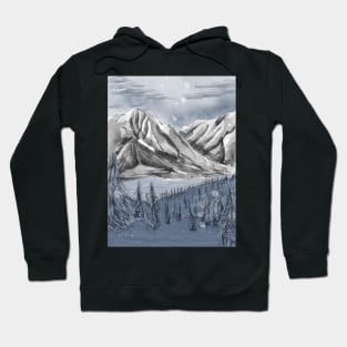 Snowflake mountain winter wonderland Hoodie